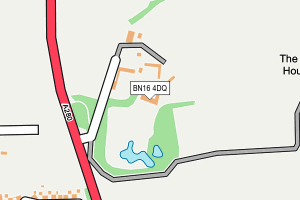 BN16 4DQ map - OS OpenMap – Local (Ordnance Survey)