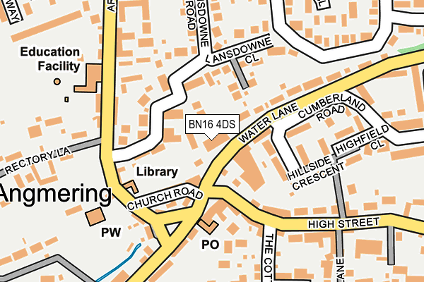 BN16 4DS map - OS OpenMap – Local (Ordnance Survey)