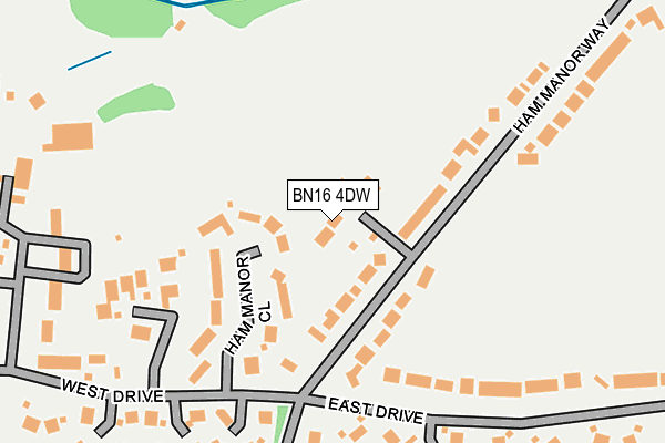 BN16 4DW map - OS OpenMap – Local (Ordnance Survey)