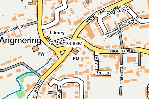 BN16 4EA map - OS OpenMap – Local (Ordnance Survey)