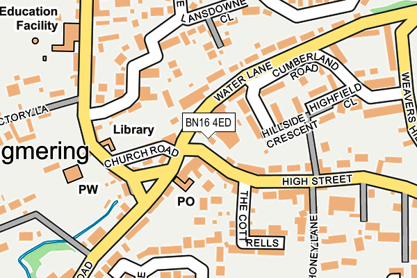 BN16 4ED map - OS OpenMap – Local (Ordnance Survey)