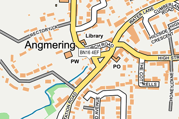 BN16 4EF map - OS OpenMap – Local (Ordnance Survey)