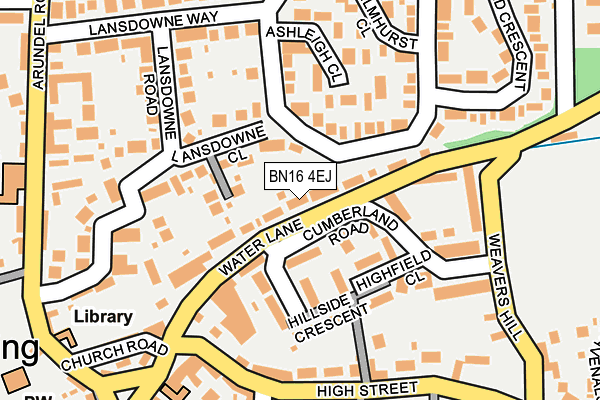 BN16 4EJ map - OS OpenMap – Local (Ordnance Survey)