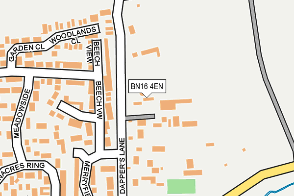 BN16 4EN map - OS OpenMap – Local (Ordnance Survey)
