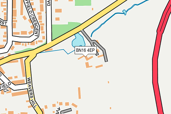 BN16 4EP map - OS OpenMap – Local (Ordnance Survey)