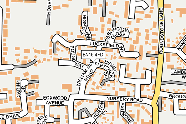 BN16 4FD map - OS OpenMap – Local (Ordnance Survey)