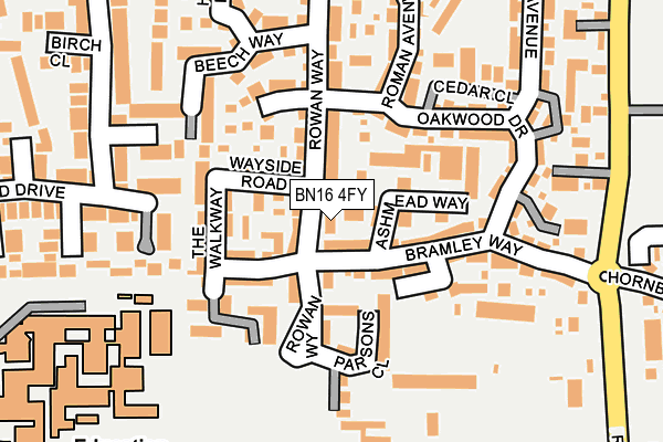 BN16 4FY map - OS OpenMap – Local (Ordnance Survey)