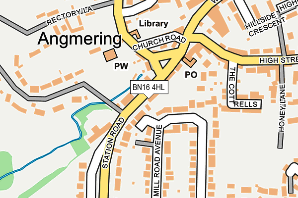 BN16 4HL map - OS OpenMap – Local (Ordnance Survey)