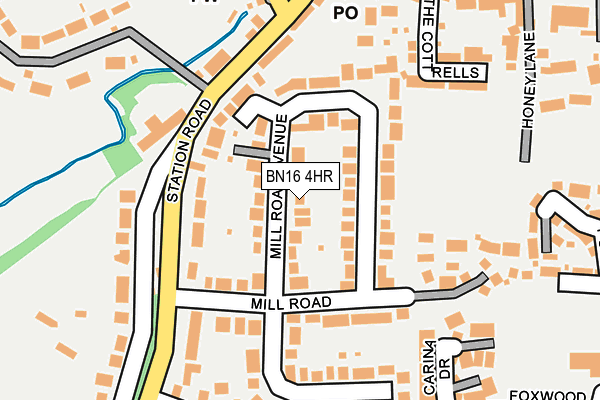 BN16 4HR map - OS OpenMap – Local (Ordnance Survey)