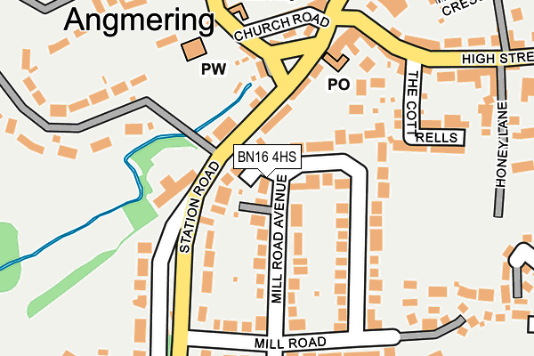 BN16 4HS map - OS OpenMap – Local (Ordnance Survey)