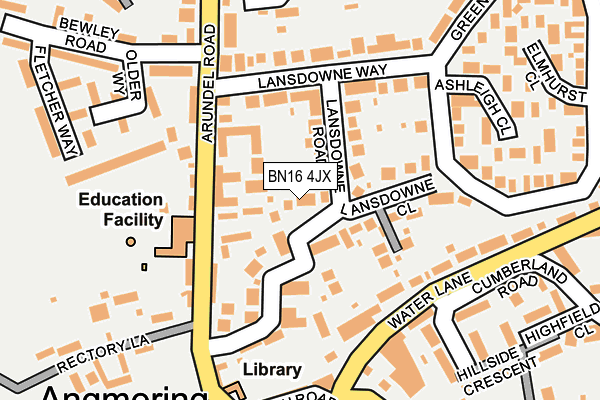 BN16 4JX map - OS OpenMap – Local (Ordnance Survey)