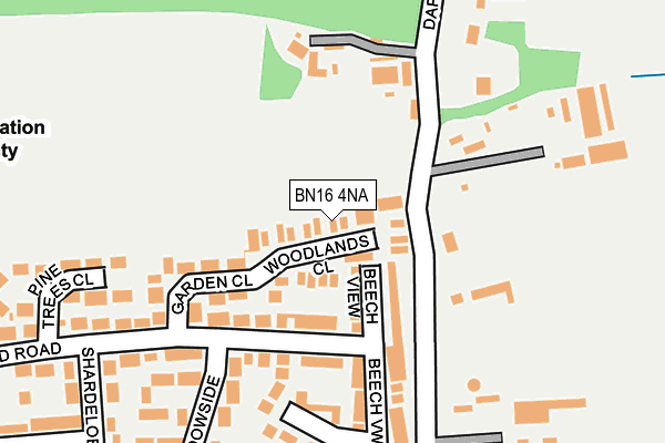 BN16 4NA map - OS OpenMap – Local (Ordnance Survey)