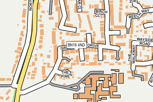 BN16 4ND map - OS OpenMap – Local (Ordnance Survey)