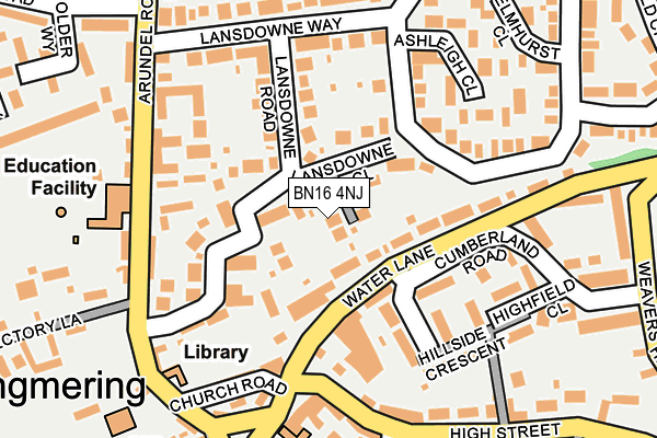 BN16 4NJ map - OS OpenMap – Local (Ordnance Survey)