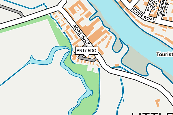 BN17 5DQ map - OS OpenMap – Local (Ordnance Survey)