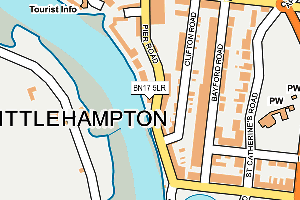 BN17 5LR map - OS OpenMap – Local (Ordnance Survey)