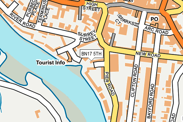 BN17 5TH map - OS OpenMap – Local (Ordnance Survey)
