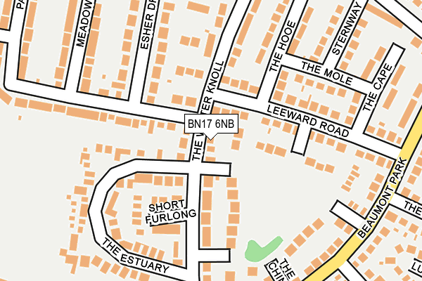 BN17 6NB map - OS OpenMap – Local (Ordnance Survey)