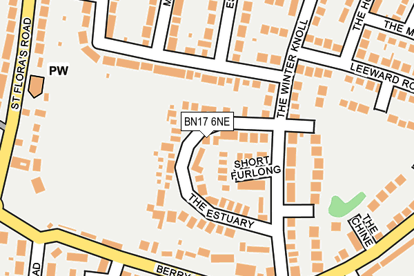 BN17 6NE map - OS OpenMap – Local (Ordnance Survey)