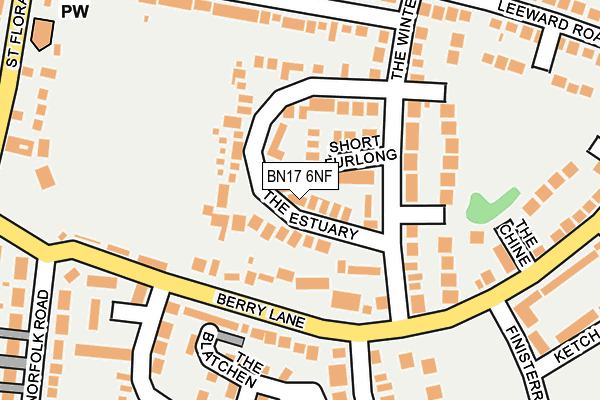 BN17 6NF map - OS OpenMap – Local (Ordnance Survey)