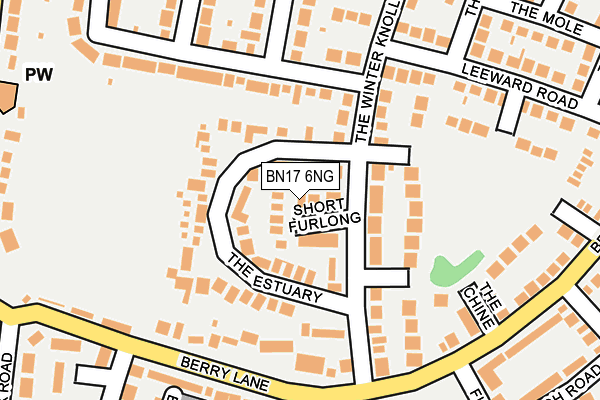 BN17 6NG map - OS OpenMap – Local (Ordnance Survey)