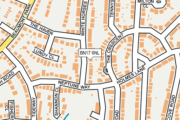 BN17 6NL map - OS OpenMap – Local (Ordnance Survey)