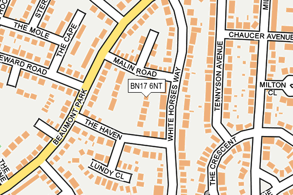 BN17 6NT map - OS OpenMap – Local (Ordnance Survey)