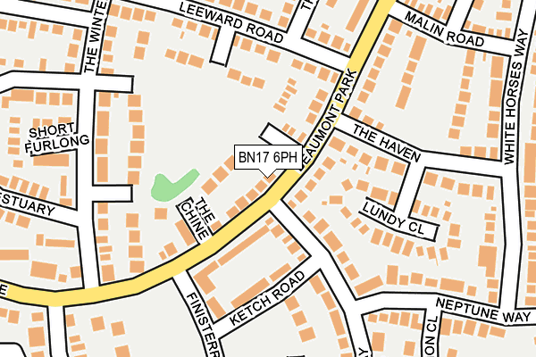 BN17 6PH map - OS OpenMap – Local (Ordnance Survey)