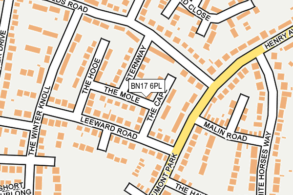 BN17 6PL map - OS OpenMap – Local (Ordnance Survey)