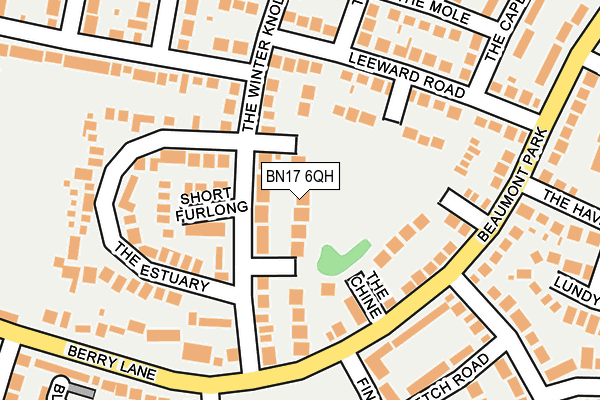 BN17 6QH map - OS OpenMap – Local (Ordnance Survey)