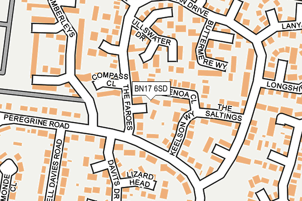 BN17 6SD map - OS OpenMap – Local (Ordnance Survey)