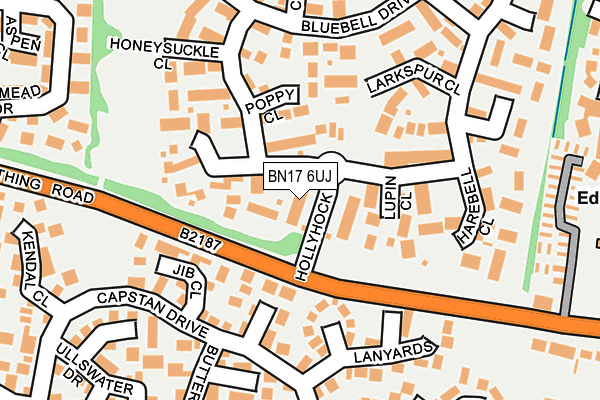 BN17 6UJ map - OS OpenMap – Local (Ordnance Survey)