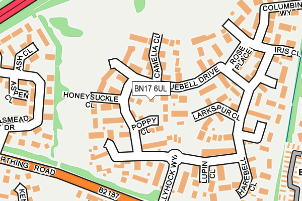BN17 6UL map - OS OpenMap – Local (Ordnance Survey)