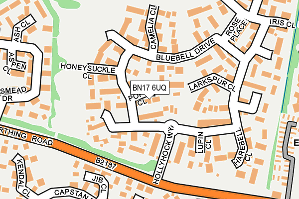 BN17 6UQ map - OS OpenMap – Local (Ordnance Survey)