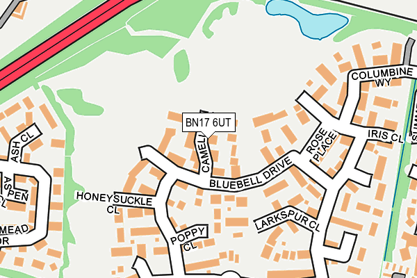 BN17 6UT map - OS OpenMap – Local (Ordnance Survey)