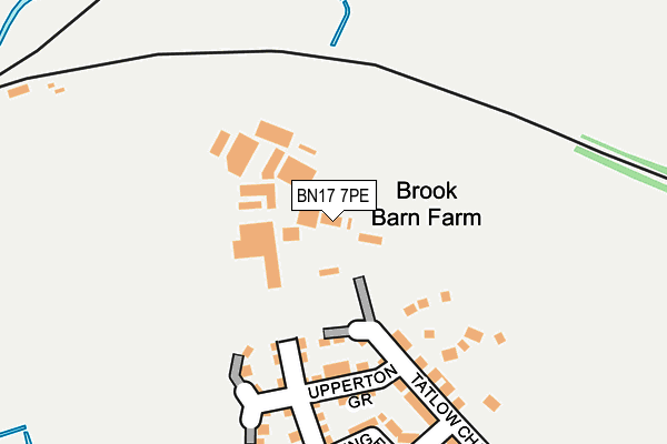 BN17 7PE map - OS OpenMap – Local (Ordnance Survey)