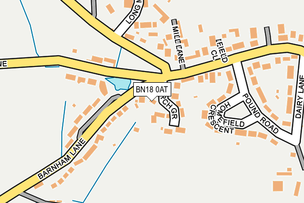 BN18 0AT map - OS OpenMap – Local (Ordnance Survey)