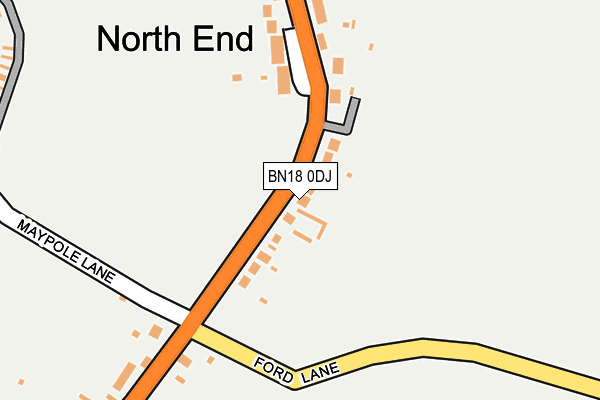 BN18 0DJ map - OS OpenMap – Local (Ordnance Survey)
