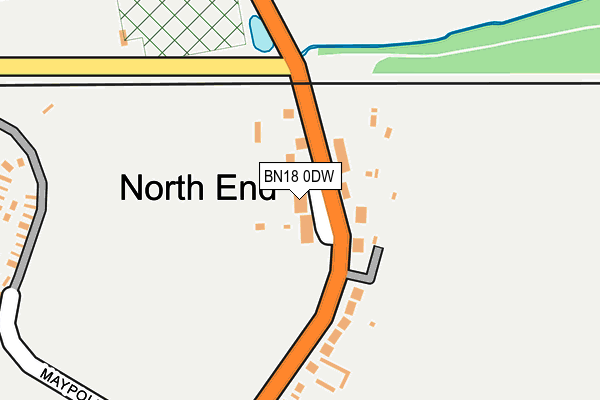 BN18 0DW map - OS OpenMap – Local (Ordnance Survey)