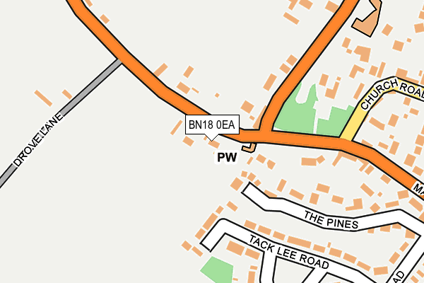 BN18 0EA map - OS OpenMap – Local (Ordnance Survey)