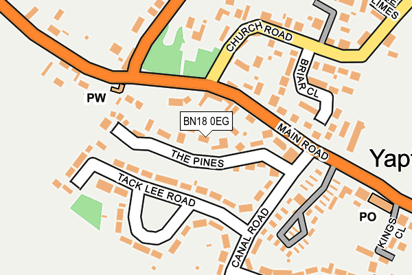 BN18 0EG map - OS OpenMap – Local (Ordnance Survey)