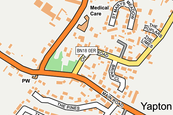 BN18 0ER map - OS OpenMap – Local (Ordnance Survey)