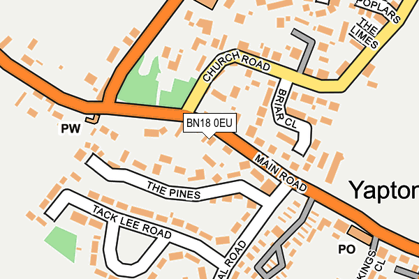 BN18 0EU map - OS OpenMap – Local (Ordnance Survey)