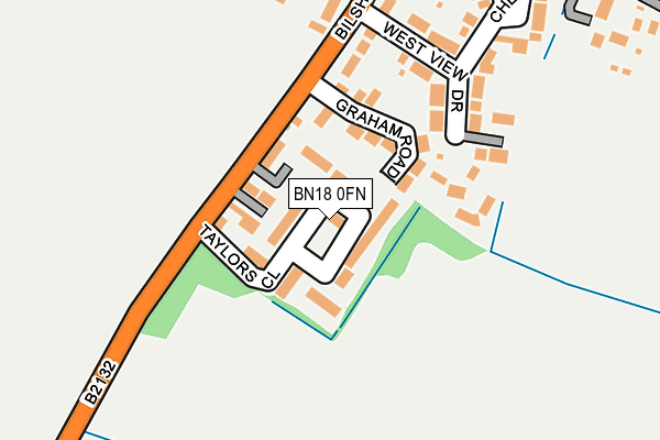 BN18 0FN map - OS OpenMap – Local (Ordnance Survey)