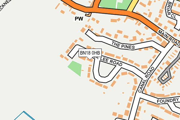 BN18 0HB map - OS OpenMap – Local (Ordnance Survey)