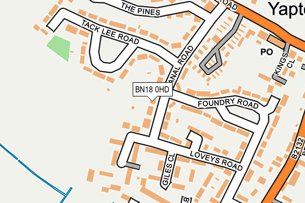 BN18 0HD map - OS OpenMap – Local (Ordnance Survey)