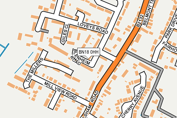 BN18 0HH map - OS OpenMap – Local (Ordnance Survey)