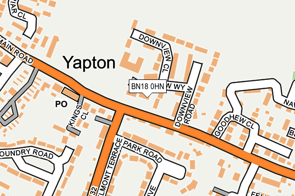 BN18 0HN map - OS OpenMap – Local (Ordnance Survey)