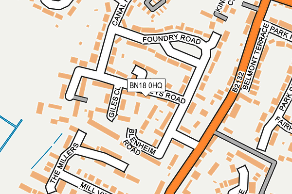 BN18 0HQ map - OS OpenMap – Local (Ordnance Survey)