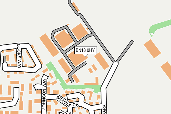 BN18 0HY map - OS OpenMap – Local (Ordnance Survey)